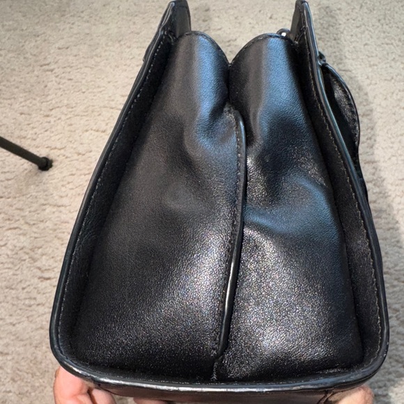 Coach Black and Tan Satchel with Signature Design - Picture 6 of 16